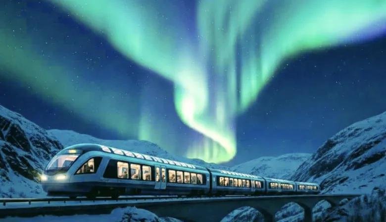 Noruega presenta el primer tren nocturno panorámico para ver auroras boreales