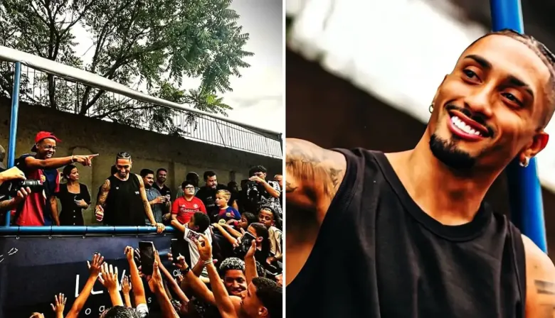 Como Maradona en Villa Fiorito: Raphinha repartió regalos de Navidad en Porto Alegre