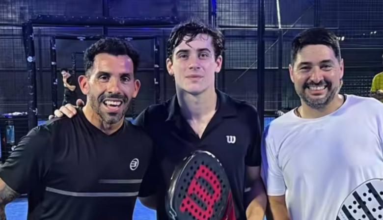 Carlos Tévez y Franco Colapinto jugaron al pádel en Nordelta