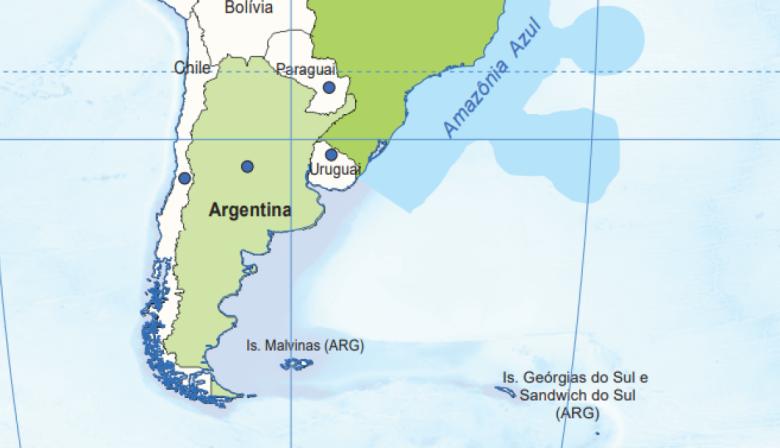 Brasil publica un mapa oficial que muestra a las Malvinas como territorio argentino