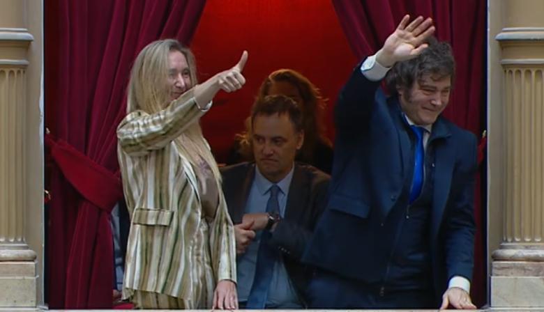 Milei, en un palco en Diputados: qué busca con su presencia en la jura