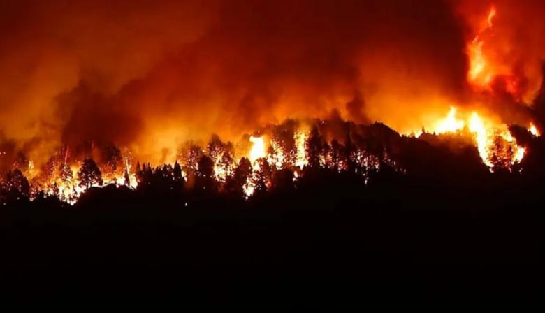 Incendio en Los Alerces: evacúan a 50 familias tras la reactivación del fuego