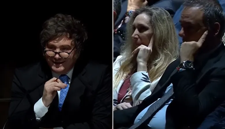 Karina no disimula: el gesto cuando Milei cruzó elogios y risas con Santiago Caputo