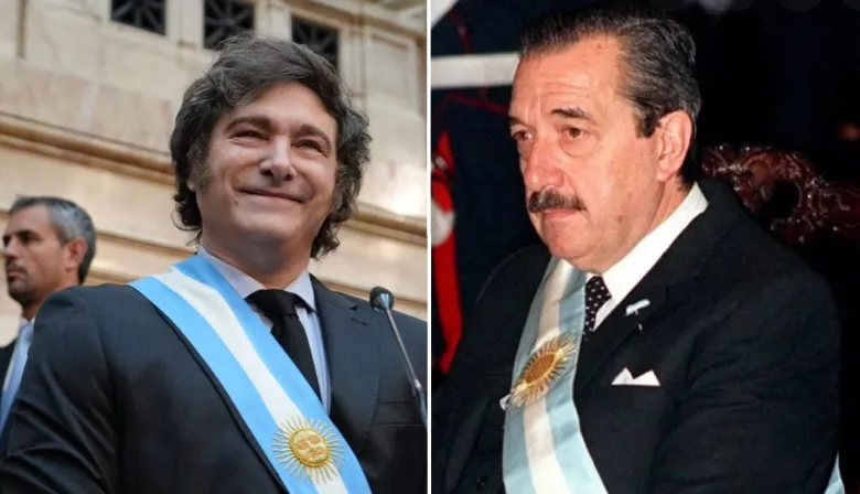 "Boxeaba" su muñeco y ahora lo elogió: inesperado giro de Milei sobre Alfonsín