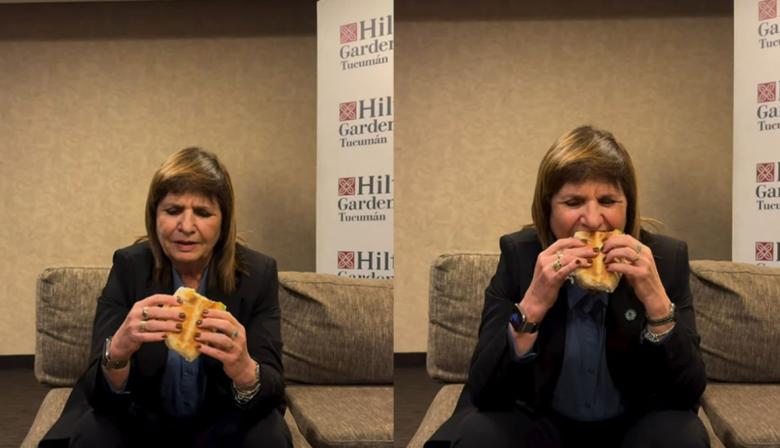 El video de Patricia Bullrich comiendo un sándwich tucumano que se volvió viral