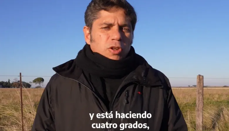Zona Fría en PBA: dónde grabó un video Kicillof para pedir subsidios al gas