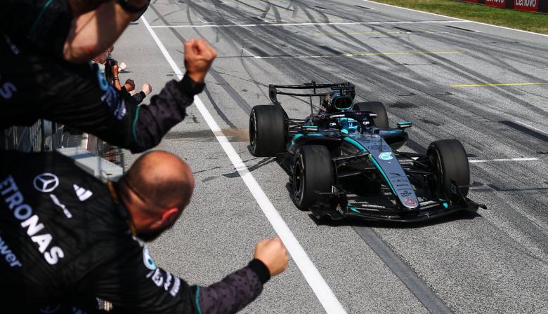 Russell ganó en Austria, Mercedes firmó un doblete y Colapinto terminó 15°