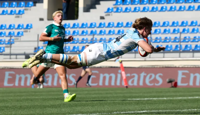 Con un try espectacular, Los Pumitas golearon a Irlanda en el Mundial de Georgia