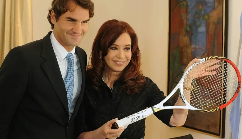 Argentina vs. Suiza: el día que Cristina Kirchner recibió a Roger Federer