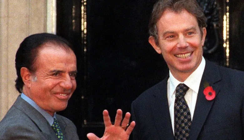 Argentina vs. Inglaterra: cuando Menem habló de David Beckham en Londres