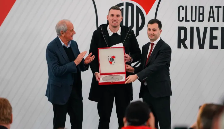 La emotiva despedida de Franco Armani junto a Di Carlo y D'Onofrio tras su salida de River