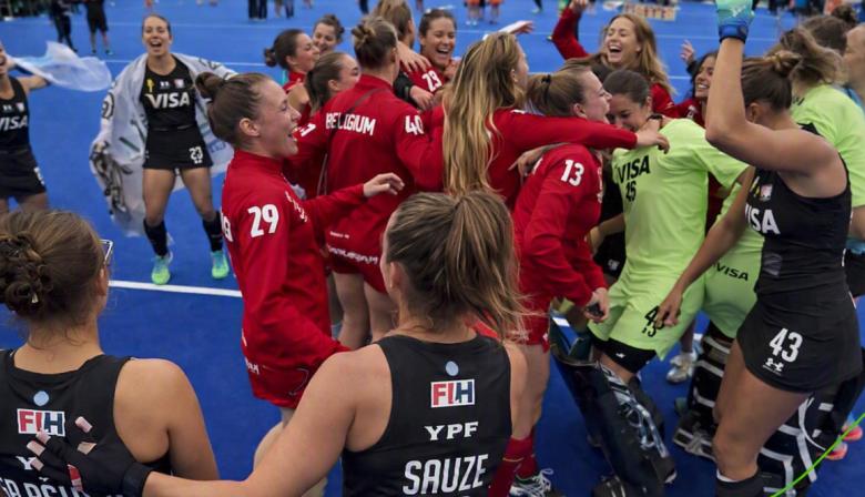 Por qué Argentina y Bélgica celebraron juntas tras la final del Mundial de Hockey