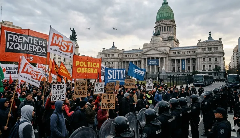 Qué pide el Frente de Izquierda tras las detenciones en la marcha contra la ley