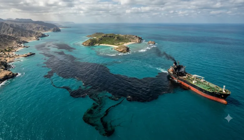 Derrame en Omán: un petrolero con crudo ruso contamina una reserva marina