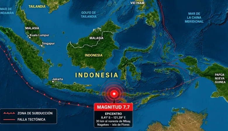 Indonesia concentra la alerta sísmica: qué la conecta con España, Colombia y Venezuela