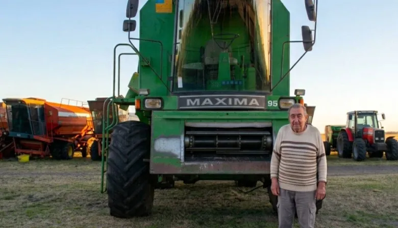 Con 97 años, se subió por última vez a la cosechadora: “Nunca lo hice sin voluntad”
