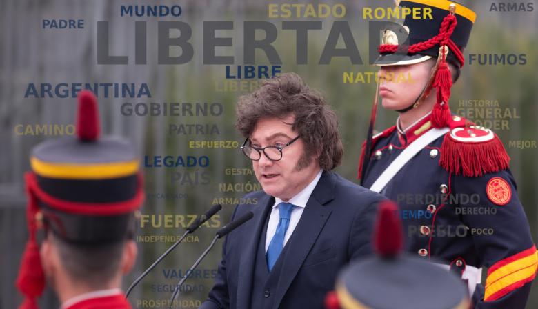 Acto de Milei por San Martín: 5 palabras clave y contradicción sobre las FF. AA.