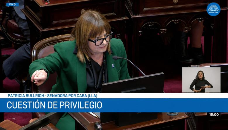 Bullrich bancó a Milei contra Lula, pero le tiró un reproche en el Senado