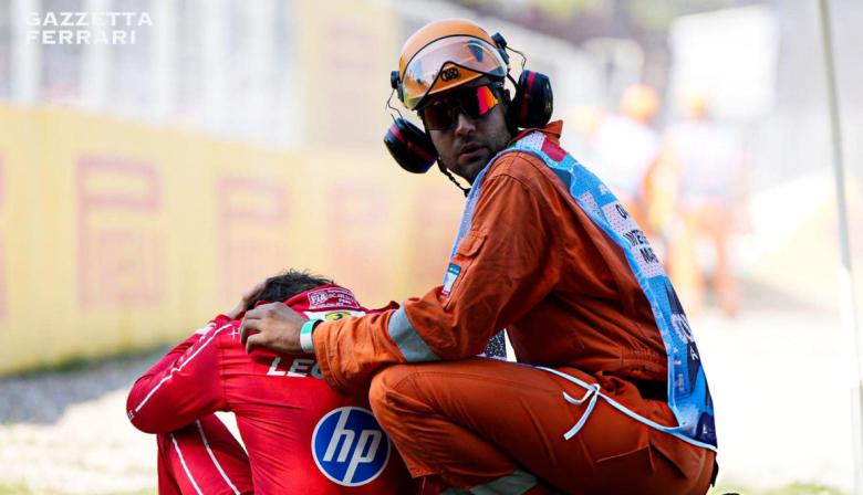 Leclerc, tras el susto en Monza: "El cuello está bien, la vista me preocupó al principio"
