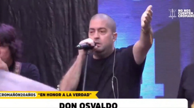 Don Osvaldo cantó temas de Callejeros en el homenaje a 20 años de la masacre de Cromañón