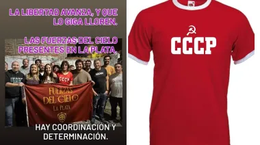 Polémica: militantes de LLA en La Plata usan simbología de la Unión Soviética