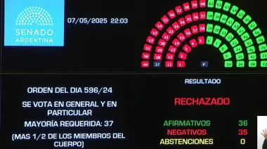 El Senado rechazó el proyecto de Ficha Limpia
