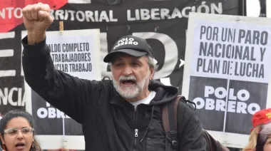 Movilización del Frente Piquetero ante el Ministerio de Trabajo por la crisis social