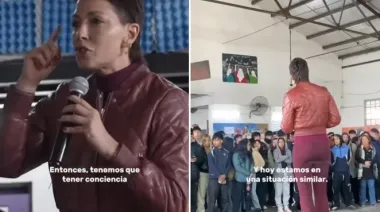 Acusaron a Mayra Mendoza de "adoctrinar" a alumnos en Quilmes por hablar de Cristina y Milei en un acto