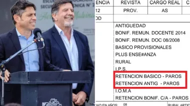 Kicillof aplicó el descuento a los docentes que pararon el 20 de mayo