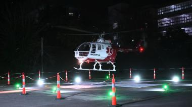 La Ciudad habilitó un nuevo helipuerto nocturno para emergencias del SAME