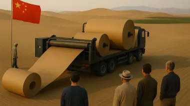 China transforma arena en papel: ¿la solución al desierto?