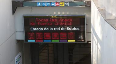 Comenzó el paro de todas las líneas del servicio de subtes porteños