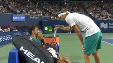 Dolor y despedida: Cerúndolo abandonó ante Zverev en octavos de Toronto