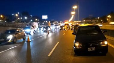 Choque en cadena en Panamericana: siete autos involucrados y demoras en Vicente López