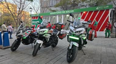 El SAME instala una base operativa en la Plaza Manzana 66, en el barrio del Once