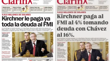 Milei compartió una tapa falsa de Clarín para intentar dejar mal parado a Néstor Kirchner
