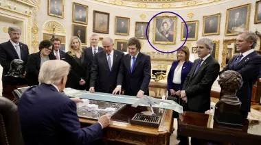 ¿Había un cuadro de San Martín en el Salón Oval por la visita de Milei?