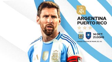 Argentina enfrenta esta noche a Puerto Rico con Messi desde el arranque
