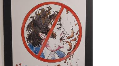 “¿Usted permite esto?”: carteles y dibujos contra Milei en el Concejo de Santa Rosa