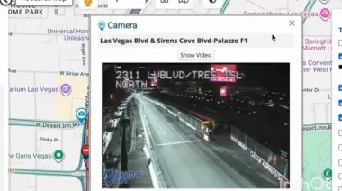 Para cerrar el estadio: un ciudadano siguió la F1 desde las cámaras de tráfico de Las Vegas