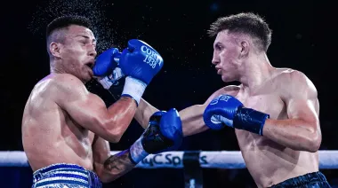 El boxeador Ayrton "Pacman" Giménez conquistó el título superpluma de la OMB