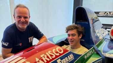 Asado y afecto: Colapinto se mostró junto a Barrichello antes del GP de Brasil