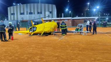 Helicóptero cayó sobre canchas de tenis del ex circuito KDT: hubo tres heridos