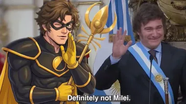 Superhéroe y en inglés: el video con el que Milei lanzó su ofensiva global