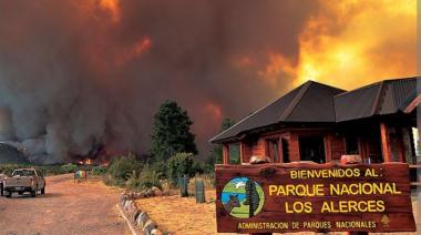 Incendio en Los Alerces: así es el operativo de emergencia para combatir el fuego