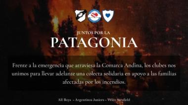Argentinos, All Boys y Vélez lanzaron campaña solidaria por los incendios en la Patagonia