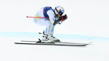 En su debut olímpico, Tiziano Gravier se metió en el top 30 en esquí alpino Súper-G