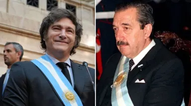 "Boxeaba" su muñeco y ahora lo elogió: inesperado giro de Milei sobre Alfonsín