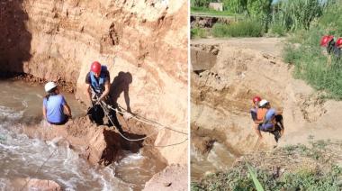 Rescate en Mendoza: una mujer cayó al canal Cacique Guaymallén