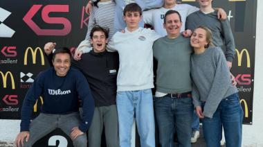 Colapinto y Belasteguín se divirtieron en los kartings de Barcelona